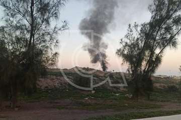  Incendio en el interior de un recinto vallado de La Garita, próximo al vial costero/TA.